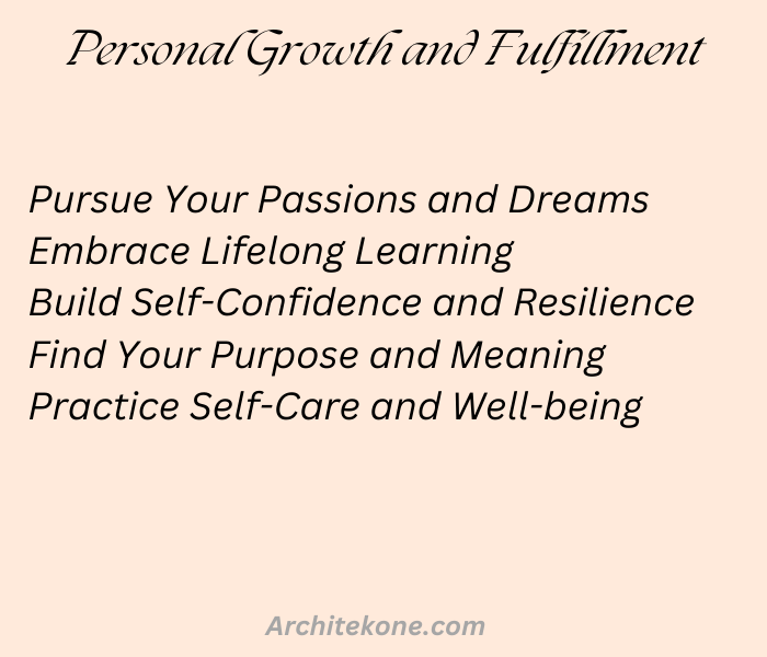 Personal Growth and Fulfillment