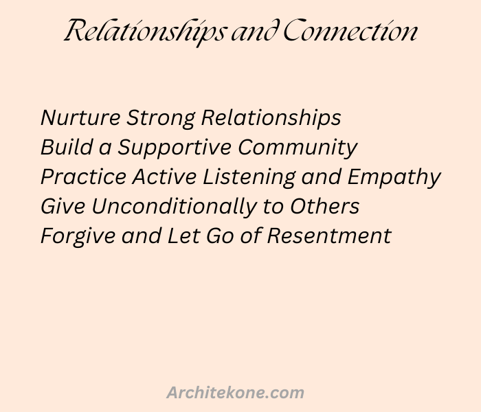 Relationships and Connection