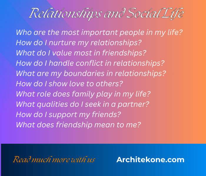 Relationships and Social Life