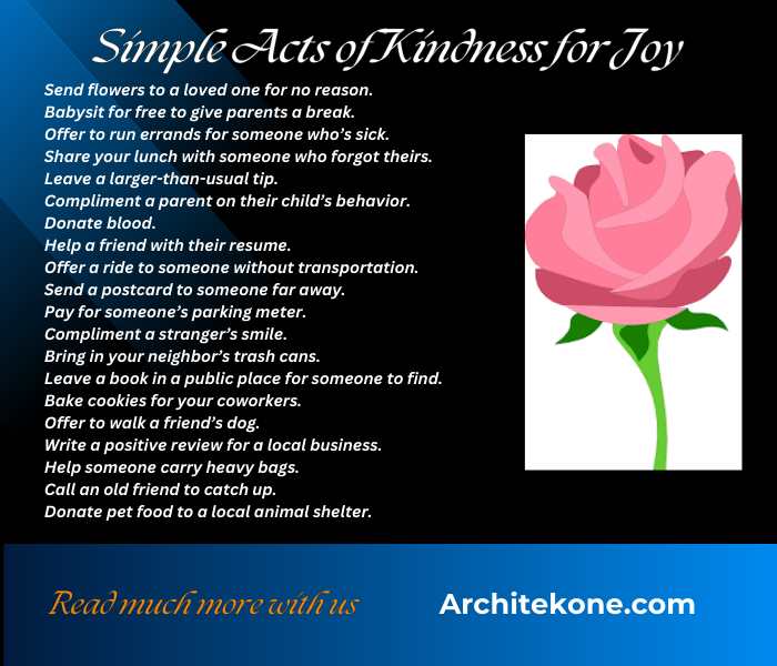 Simple Acts of Kindness for Joy 21-40