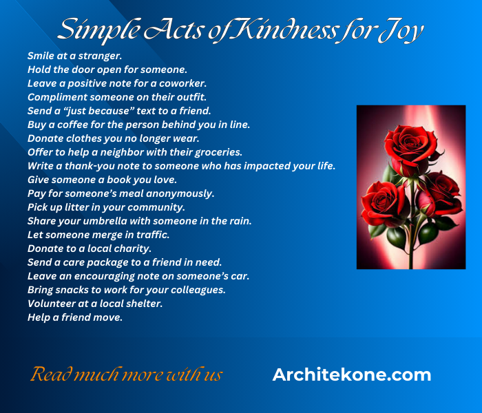 Simple Acts of Kindness for Joy