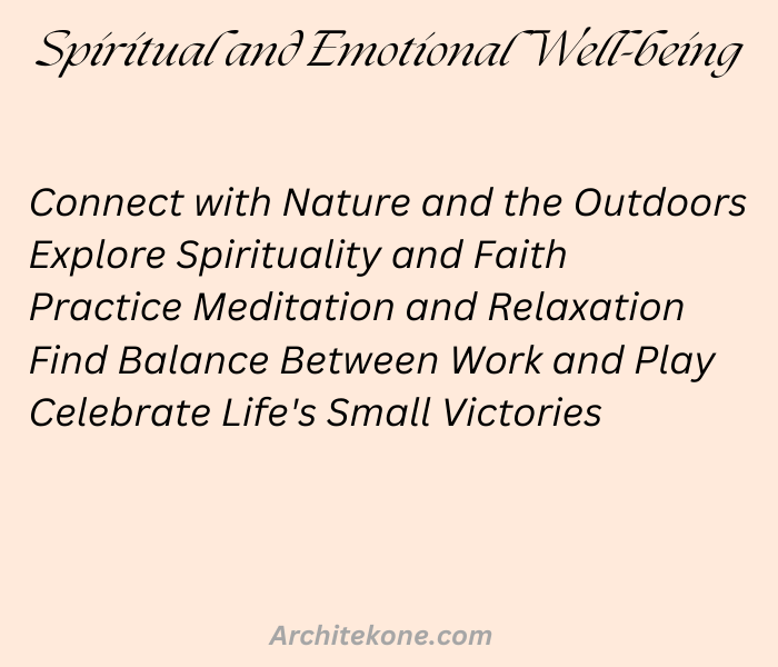 Spiritual and Emotional Well-being